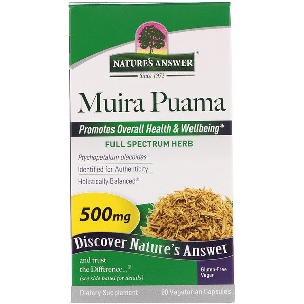 Nature s Answer Muira Puama 500mg 90 Vegetarian Capsules Cheap