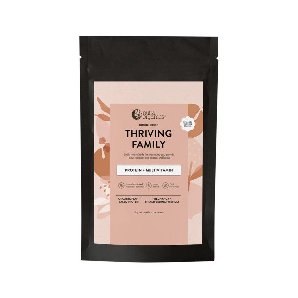 Nutra Organics Organic Thriving Family Protein (Protein + Multivitamin) Double Choc 1kg Cheap