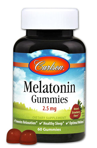 Carlson Melatonin Gummies Natural Strawberry  2.5mg  60 Gummies Online