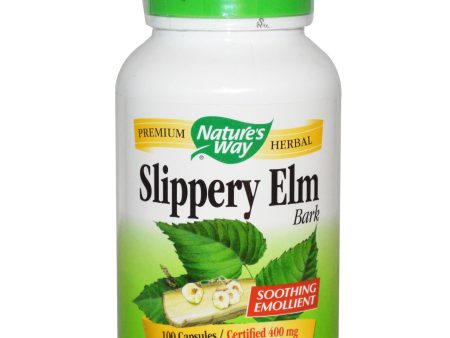 Nature s Way, Slippery Elm Bark, 400 mg, 100 Capsules Fashion