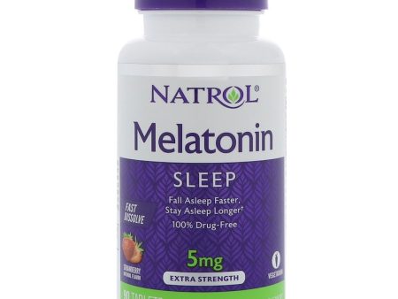 Natrol Melatonin Strawberry 5mg 90 Tablets Cheap