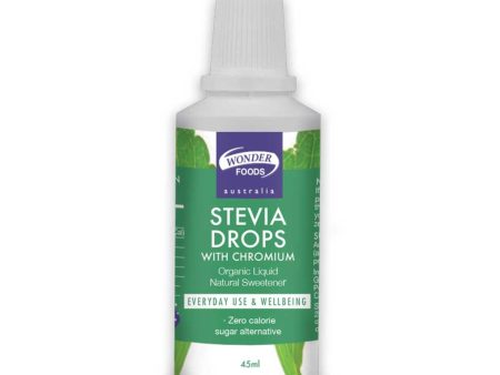 Wonder Foods Organic Stevia Drops Plus Chromium 45ml Discount