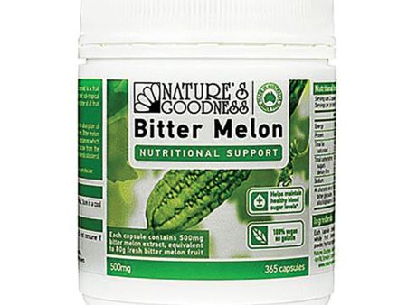 Nature S Goodness Bitter Melon 500Mg 365 Capsules Online now