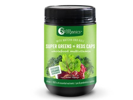 Nutra Organics Super Greens + Reds Caps 180 Capsules Fashion