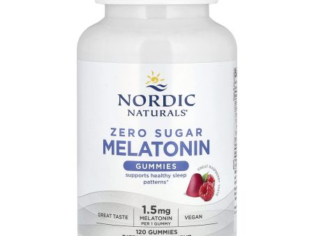 Nordic Naturals, Zero Sugar Melatonin Gummies, Raspberry, 1.5 mg, 120 Gummies For Sale