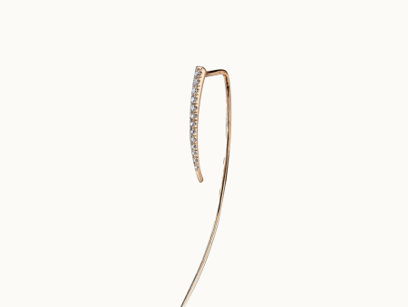 Medium Infinite Tusk Earring with Pavé Diamonds Online