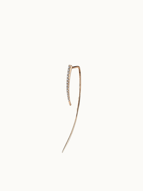 Medium Infinite Tusk Earring with Pavé Diamonds Online