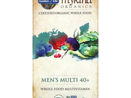 Garden of Life, MyKind Organics, Men s Multi 40+, 120 Vegan Tablets Online now