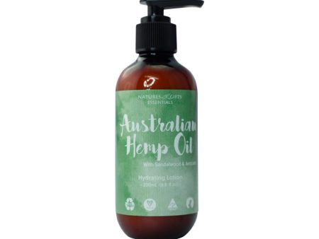 Clover Fields Nature S Gifts Australian Hemp Oil With Sandalwood & Avocado Hydrating Lotion 200ml Online now