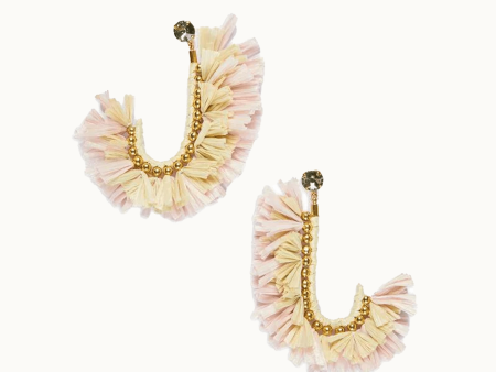 J Earrings Rose & Cream Supply