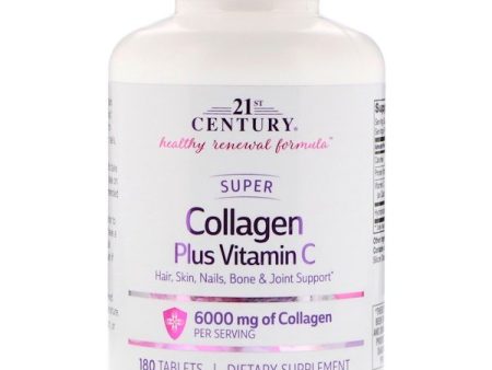 21st Century Super Collagen Plus Vitamin C 6000mg 180 Tablets Hot on Sale