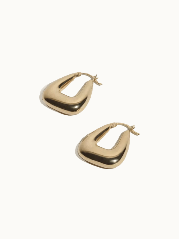 Tetra Hoops || 14K Yellow Gold Online now