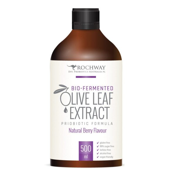 Rochway Bio-Fermented Olive Leaf Extract Probiotic Formula (Natural Berry Flavour) 500ml For Cheap