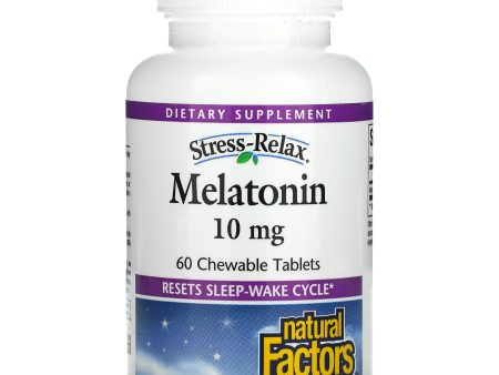 Natural Factors, Stress-Relax, Melatonin, 10 mg, 60 Chewable Tablets For Discount