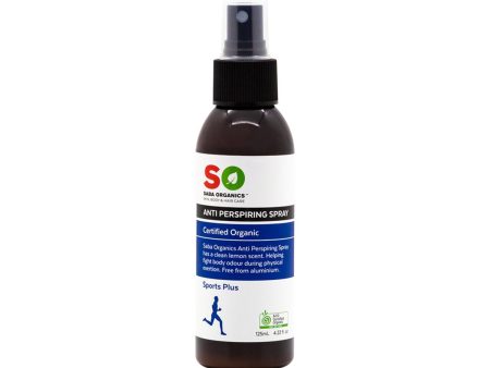 Saba Organics Certified Organic Anti Perspiring Spray Sports Plus 125ml Fashion