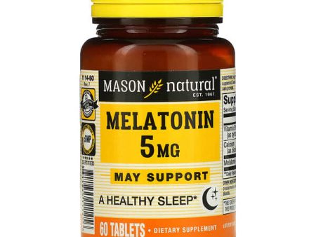 Mason Natural Melatonin 5mg 60 Tablets For Discount