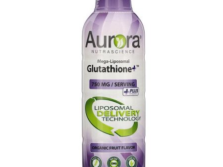 Aurora Nutrascience Mega-Liposomal Glutathione+ Plus Vitamin C Organic Fruit Flavor 750mg 16 fl oz (480ml) Fashion