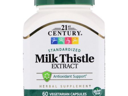 21st Century Milk Thistle Extract Standardized 60 Vegetarian Capsules For Cheap