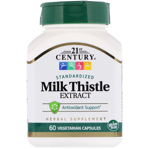 21st Century Milk Thistle Extract Standardized 60 Vegetarian Capsules For Cheap