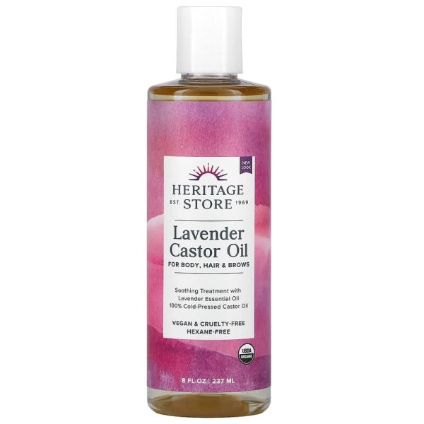 Heritage Store, Lavender Castor Oil, 8 fl oz (237 ml) Sale