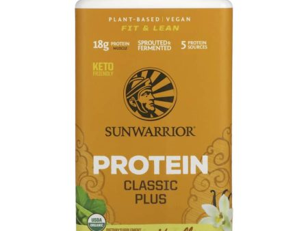 Sunwarrior, Classic Plus Protein, Organic Plant Based, Vanilla, 1.65 lb (750 g) For Discount