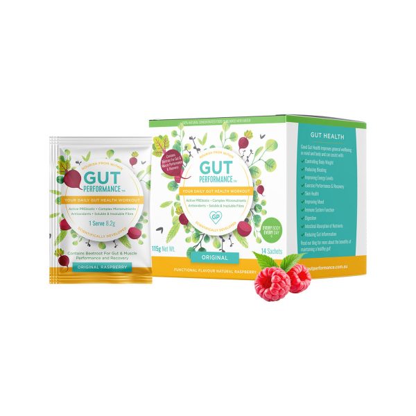 Gut Performance (Your Daily Gut Health Workout) Original Raspberry Flavour Sachets 8.2g x 14 Pack Sale