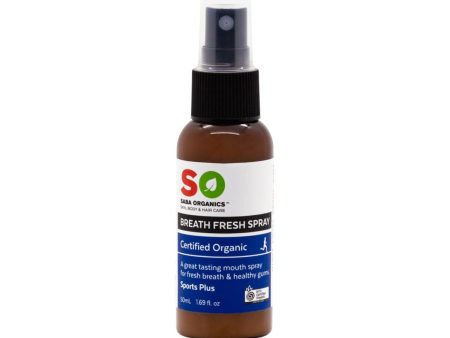 Saba Organics Certified Organic Breath Fresh Spray Sports Plus 50ml Sale