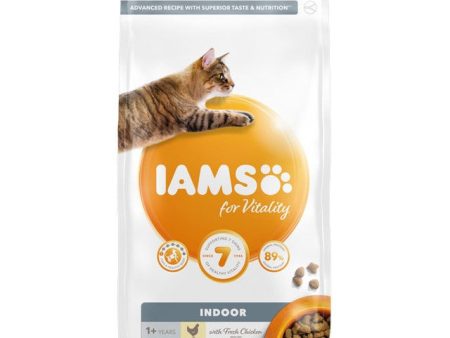 Iams Vitality Adult Indoor Cat Food Chicken 2kg Supply