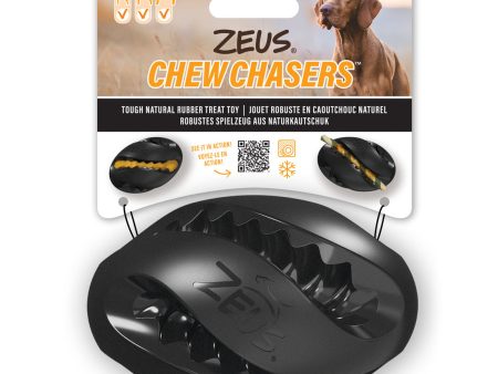 Zeus ChewChasers Dog Toys Treat Rugby Ball Supply